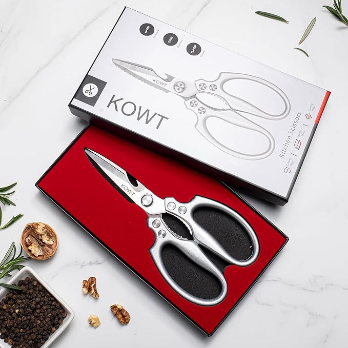Profissional All Purpose Heavey Duty Stainless Steel Utility Ultra Sharp Scissors Seafood Kitchen Shears BBQ Meat Herbs Chicken Bones Cutting Scissors.