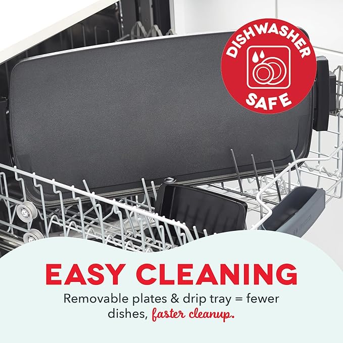 DASH Deluxe Everyday Electric Griddle with Dishwasher Safe Removable Nonstick Cooking Plate for Pancakes, Burgers, Eggs and more, Includes Drip Tray + Recipe Book, 20” x 10.5”, 1500-Watt - Navy