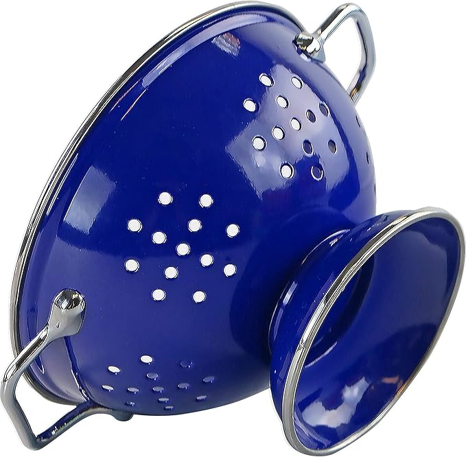 Calypso Basics by Reston Lloyd Powder Coated Enameled Colander, 1 Quart, Indigo