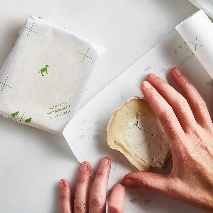 Formaticum 15-Pack Zero Cheese Storage Paper, Compostable, Biodegradable, and Plastic-Free Paper to Keep Cheese and Charcuterie Fresh, Kitchen Organization 9 x 13 Inches