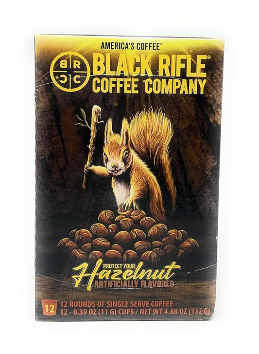 Black Rifle Coffee Company Hazelnut-Flavored Coffee Rounds 12 ct K Cups - Medium Roast Coffee - Single-Serve Coffee Pods