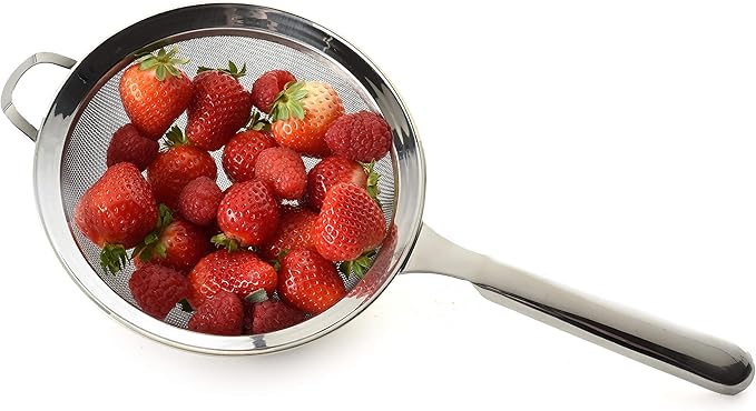 Norpro, 5" KRONA Stainless Steel Double Mesh Strainer, 5", as shown