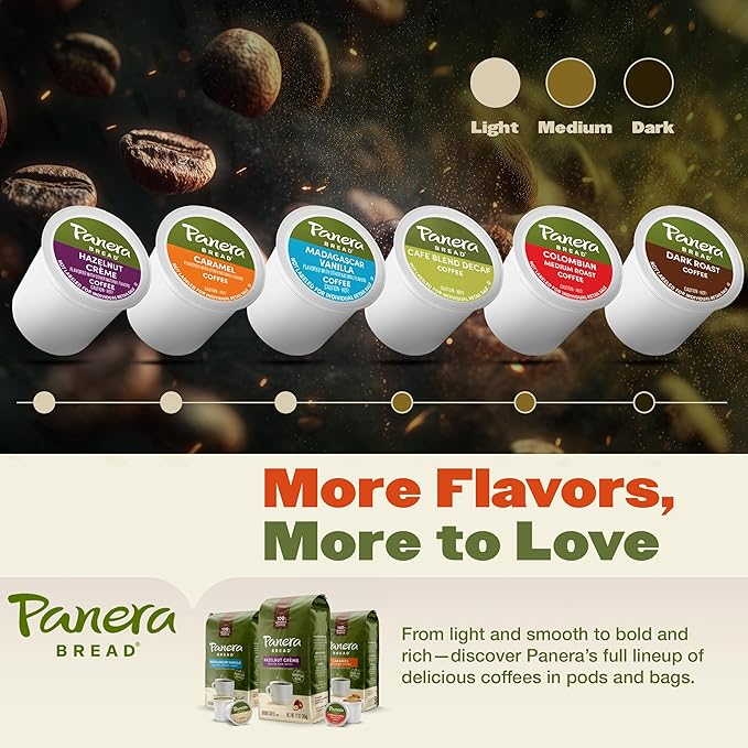 Panera Bread Cinnamon Roll Coffee Cups - Medium Roast Single Serve Pods, 100% Arabica, No Artificial Flavors, Bakery-Cafe Inspired, Keurig Compatible, 10 Single Serve Pods (1 Pack of 10)