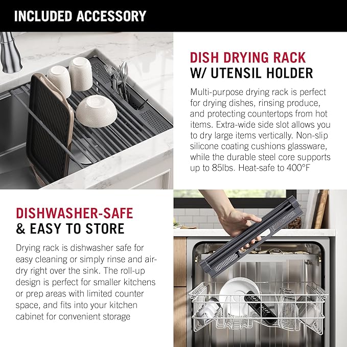 DELTA FAUCET Lorelai 45-inch Workstation Kitchen Sink Undermount 16 Gauge Stainless Steel Single Bowl with 2-Tier WorkFlow Ledge and Chef’s Kit of 11 Accessories, 95BA132-45S-SS