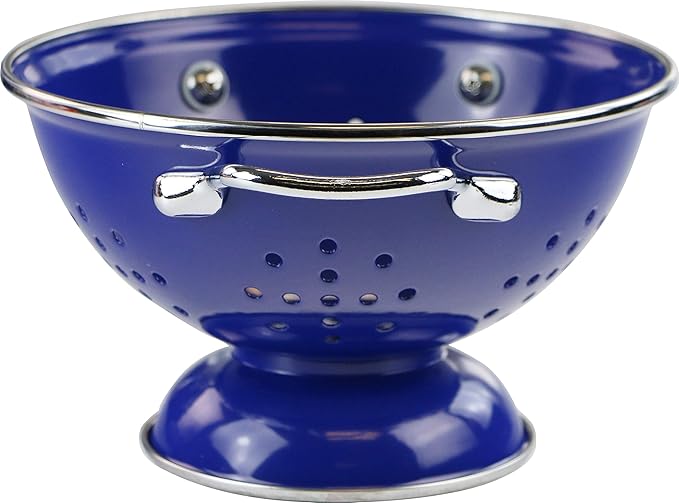 Calypso Basics by Reston Lloyd Powder Coated Enameled Colander, 1 Quart, Indigo