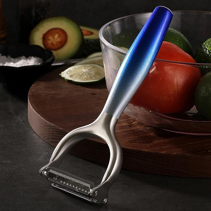 Vegetable Apple Peelers for kitchen, Fruit, Carrot, Veggie, Potatoes Peeler, with Ergonomic Non-Slip Handle Sharp Blade Good Sturdy With Julienne Function, (2-in-1)
