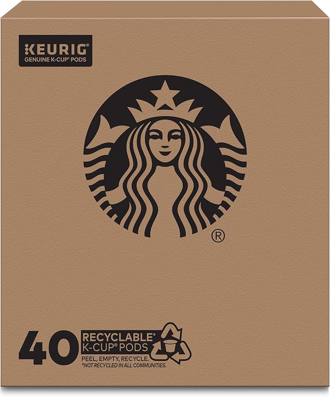 Starbucks K-Cup Coffee Pods, Dark Roast Hot or Iced Coffee, Caffè Verona, 40 Keurig Pods