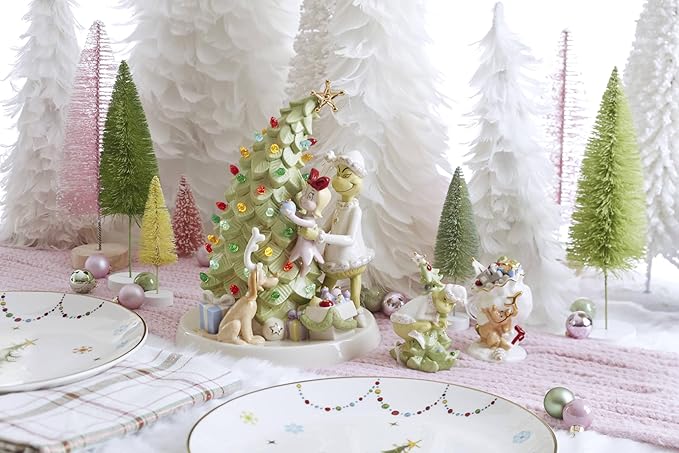 Lenox 896340 Merry Grinchmas Salt & Pepper Set, 2-Piece, Green, Christmas & Holiday Hosting