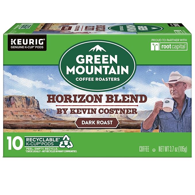 Green Mountain Coffee Roasters Horizon Blend Coffee by Kevin Costner, Keurig Single Serve K-Cup Pods, 60-Count (6 x 10 Count Boxes)