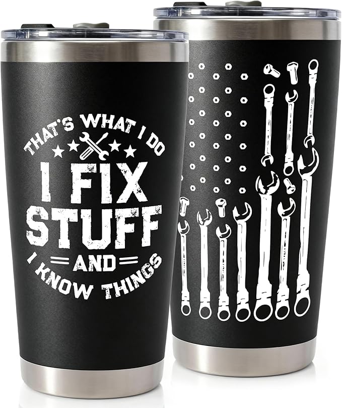 Christmas Gifts for Men, Dad - Birthday Gifts for Mens Unique, Dads Birthday Gift Ideas - Stocking Stuffers for men - 20Oz Men Tumbler Stainless Steel for Father's Day, Christmas, Birthday
