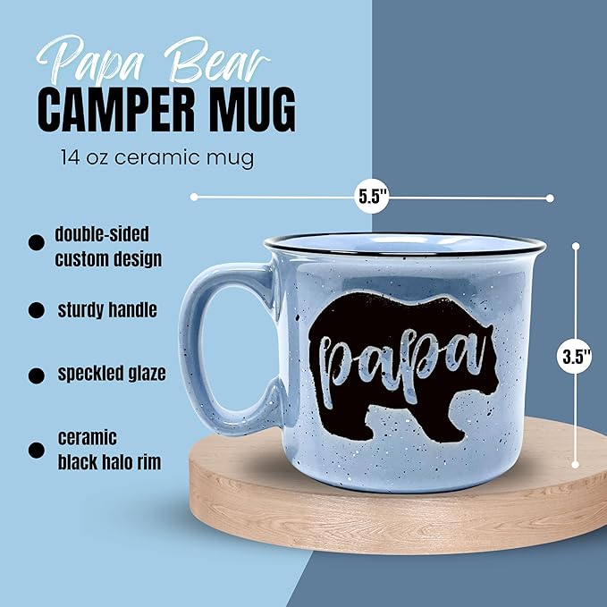 Mama and Papa Bear 15 oz Coffee Mug Gift Set for Moms and Dads: Beautifully Designed Cute and Large Coffee Mug Set Ideal for Any Mom and Dad In Your Life