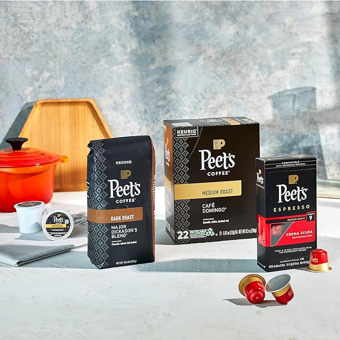 Peet's Coffee, Dark Roast Keurig K-Cup Pods - French Roast 54 Count (1 Box of 54 K-Cup Pods)