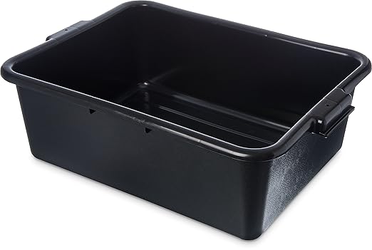 Carlisle FoodService Products 4401103 Comfort Curve Bus / Utility Box, 15 x 20 x 7 Inches (L x W x H), Black, Pack of 12