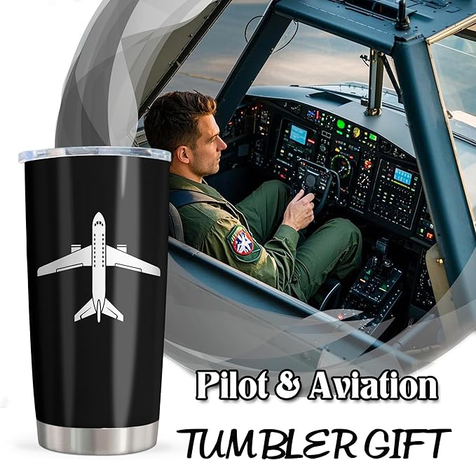 Christmas Pilot Gifts, Aviation Gifts, Best Pilot/Airplane/Aviation Gift for Men/Women, Aviation Gift for Pilots, Aviation Lover Thing, Pilots Present Aviation Men Tumbler 20oz