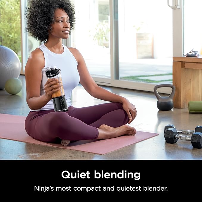 Ninja Blast Portable Blender, Cordless, 18oz. Vessel, Personal Blender for Shakes & Smoothies, BPA Free, Leakproof Lid & Sip Spout, USB-C Rechargeable, Dishwasher Safe Parts, Marble Black, BC152MK