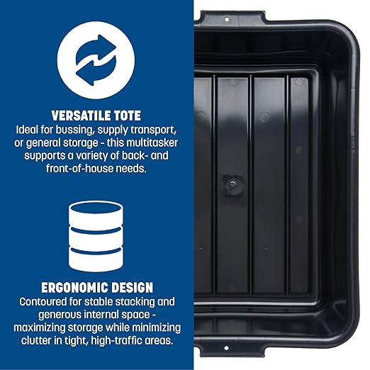Carlisle FoodService Products 4401123 Comfort Curve Bus/Utility Box, 20" x 15" x 7", Gray (Pack of 12)