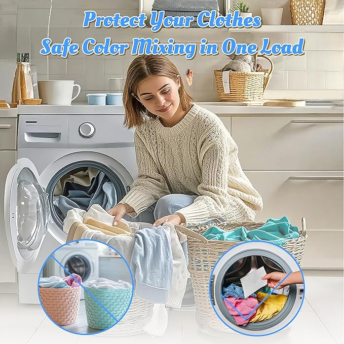 Catcher Sheets for Laundry 30 Count, Dye Catcher to Prevent Color Runs, Grabber Sheets for Home, Apartment, Dorm, Hotel