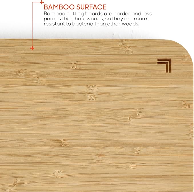Sharper Image Bamboo Cutting Board & Digital Food Scale, 33 lb Capacity, Measures Grams & Ounces, Multi-Functional for Food Prep, Baking, Dieting, Portion Control, Kitchen Gadgets Gift