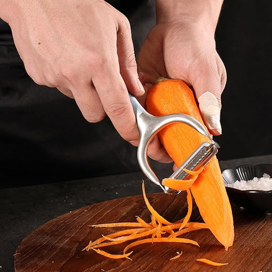 Vegetable Apple Peelers for kitchen, Fruit, Carrot, Veggie, Potatoes Peeler, with Ergonomic Non-Slip Handle Sharp Blade Good Sturdy With Julienne Function, (2-in-1)