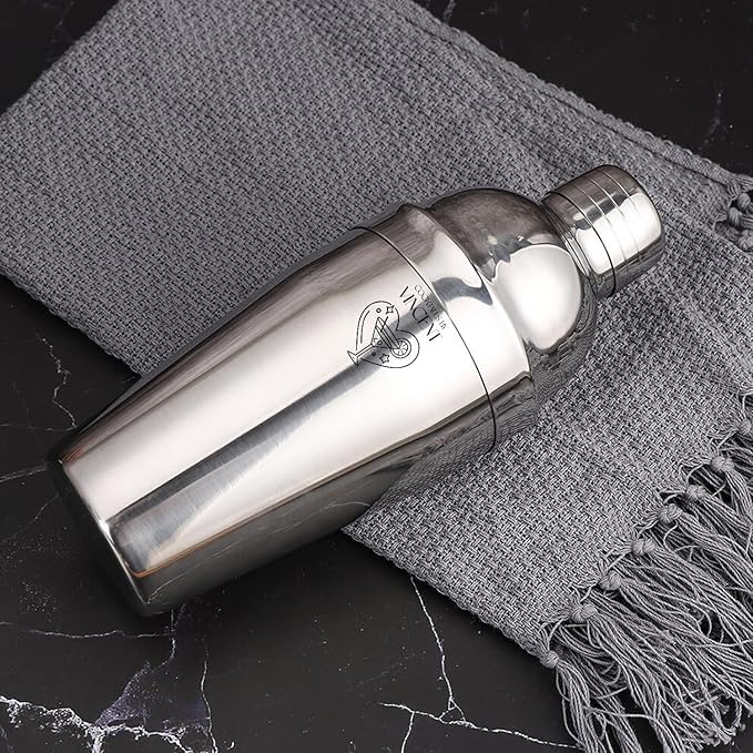 Personalized 24oz Cocktail Shaker Set, Custom Engraved Stainless Steel Martini Shaker with Measuring Jigger & Mixing Spoon, Professional Bar Tools Gift for Bartenders, Cocktail Enthusiasts & Beginners