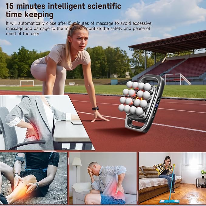 Upgraded 16-Head Massage Gun, Deep Tissue Percussion Massager, Muscle Massage Gun for Back, Shoulders, Legs, Body Muscle Pain Relief, Gifts for Men and Women