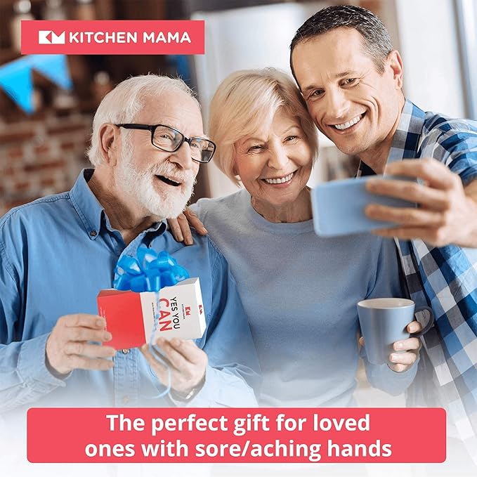 Kitchen Mama One Touch Electric Can Opener: Open with Simple Press of A Button - Auto Stop As Task Completes, Ergonomic, Smooth Edge, Food-Safe, Battery Operated (Purple)