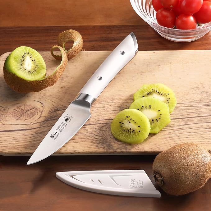 Cangshan HELENA Series German Steel Forged 3.5" Paring Knife with Sheath (White)