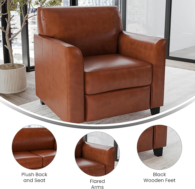 Flash Furniture HERCULES Diplomat Series Cognac LeatherSoft Chair