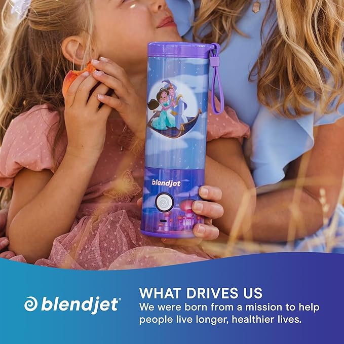BlendJet 2 Portable Blender for Smoothies & Shakes - 16oz BlendJet Cordless Personal & Small Blender, USB-C Rechargeable & Self Cleaning - (Jasmine)