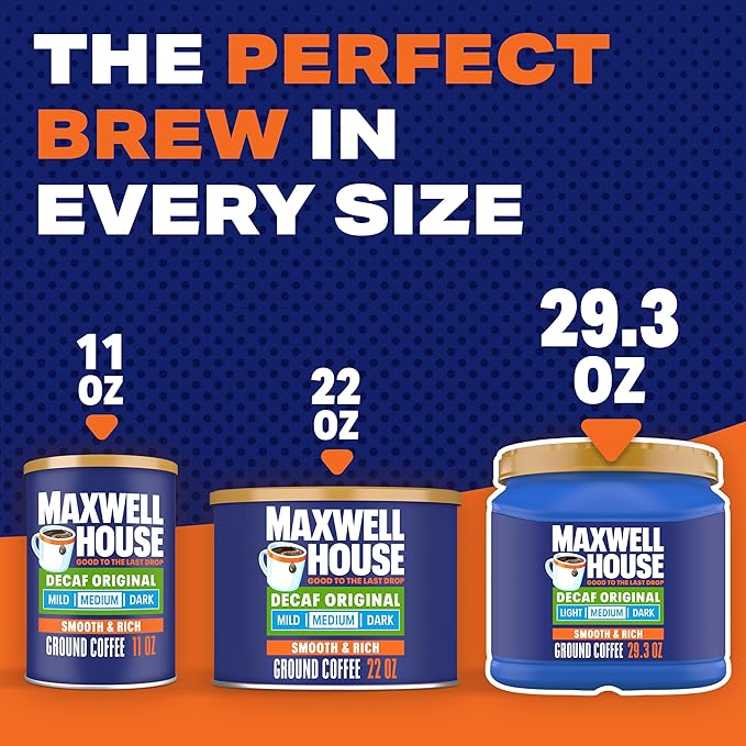 Maxwell House The Original Roast Decaf Medium Roast Ground Coffee (29.3 oz Canister)