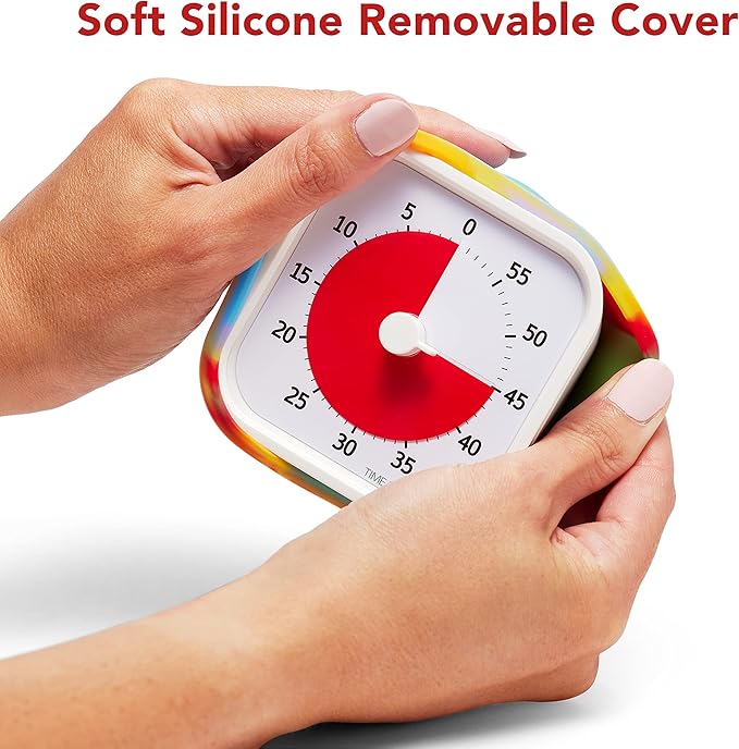 TIME Timer Soft Removable Cover - Special Edition - Compatible with MOD Visual Timer - for Classroom Learning, Elementary Teachers Desk Clock, Homeschool Study Tool and Office Meetings (Tie Dye)