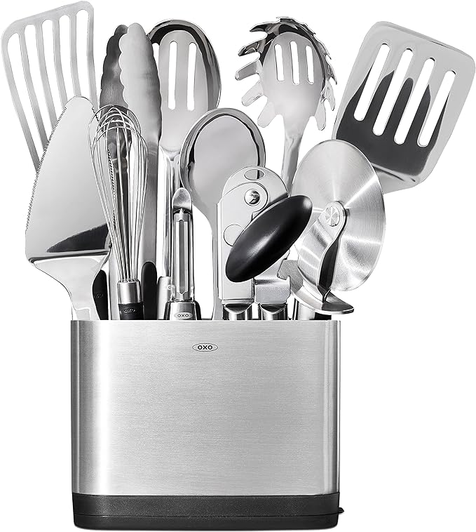 OXO Steel Piece Utensil Set, 15 PC, Stainless Steel