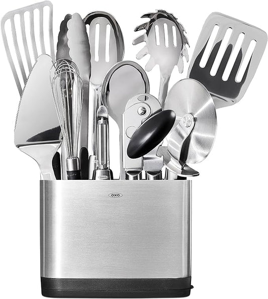 OXO Steel Piece Utensil Set, 15 PC, Stainless Steel