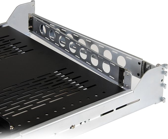 StarTech.com 2U Vented Sliding Rack Shelf w/ Cable Management Arm & Adjustable Mounting Depth - 110lbs / 50kg - 24in Deep