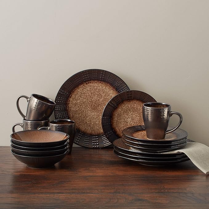 Gourmet Basics by Mikasa Verona 16-Piece Dinnerware Set, Service for 4
