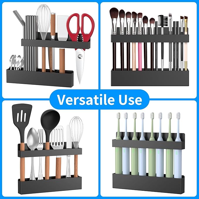 Kitchen Storage for Straw Storage Holder, Adjustable Magnetic Straw Holder for Fridge and Coffee Maker