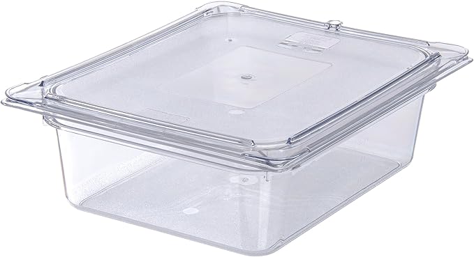 Carlisle FoodService Products 10221B07 StorPlus Half Size Food Pan, Polycarbonate, 4" Deep, Clear (Pack of 2)