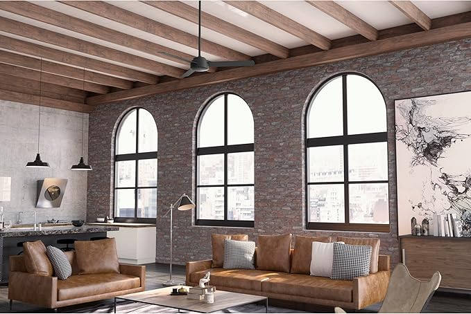 Hunter 52 inch Indoor Ceiling Fan No Light - Black Modern Ceiling Fan without Light, 3 Blades, Standard Mount, For Bedroom, Living Room, or Kitchen, Wall Control - Presto 50810, Matte Black