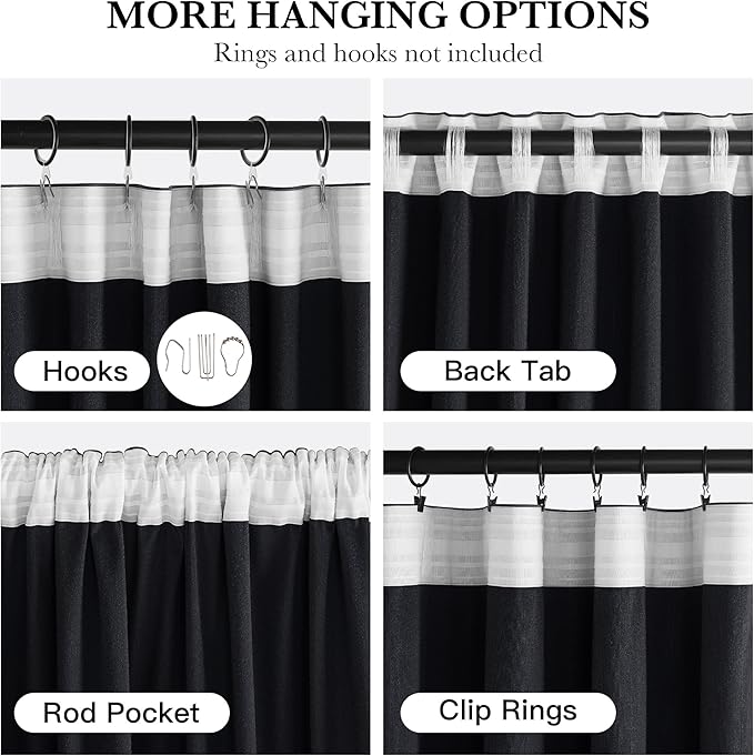 NICETOWN Black Out Velvet Curtains 84" Length 2 Panels for Bedroom and Living Room, Energy Saving Curtains & Drapes Back Tab Rod Pocket with Pleat Tape Window Treatments, 52" Wide Each Panel