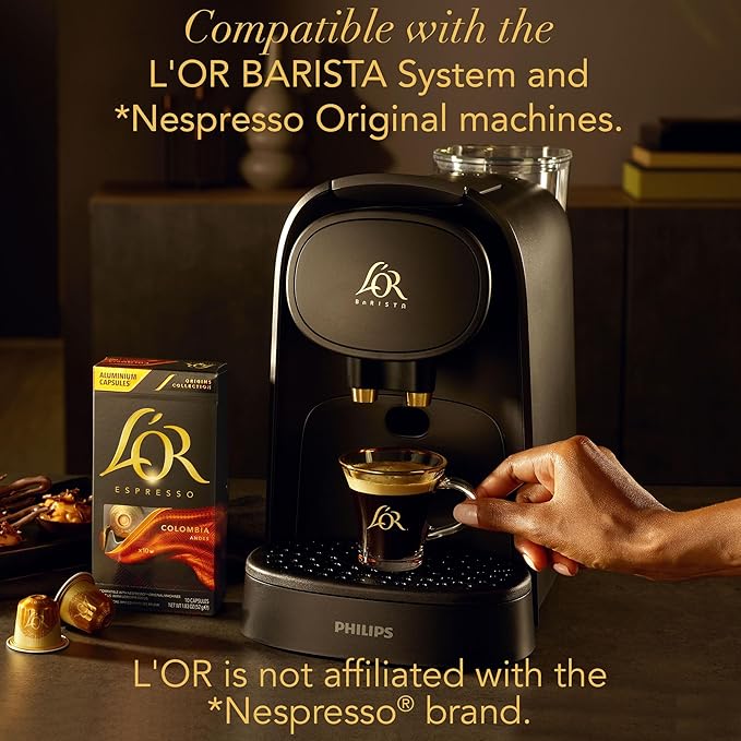 L'OR Espresso Capsules, 10 Count Papua New Guinea, Single-Serve Aluminum Coffee Capsules Compatible with the L'OR BARISTA System & *Nespresso Original Machines, 10 Count (Pack of 1)