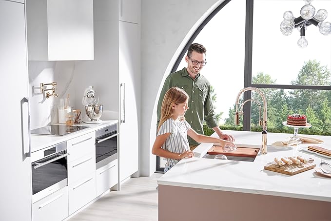 Ruvati 27-inch Workstation Kitchen Sink - Slope Bottom Offset Drain 16 Gauge Stainless Steel Undermount Kitchen Sink with Brushed Finish hides scratches, Easy-to-Clean - RVH8570