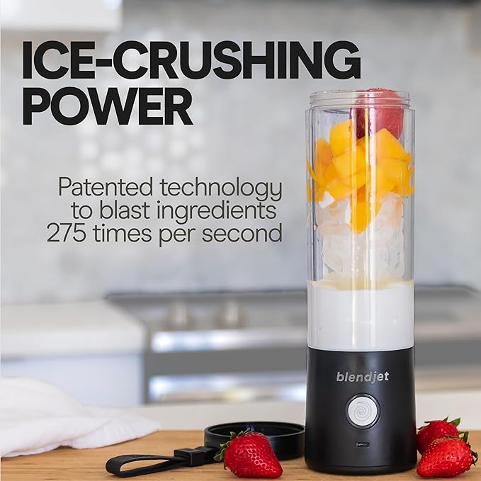 BlendJet 2 Portable Blender for Smoothies & Shakes - BlendJet Cordless Personal & Small Blender, USB-C Rechargeable & Self Cleaning - (White, 20 oz.)