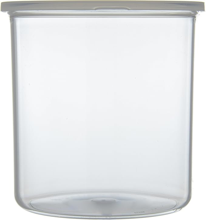 Carlisle FoodService Products Classic Round Storage Container Crock with Lid for Kitchen, Restaurants, Home, Plastic, 2.7 Quarts, Clear, (Pack of 6)