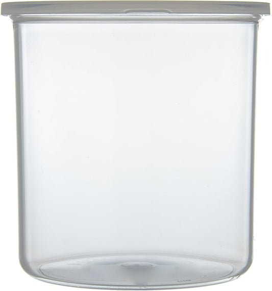 Carlisle FoodService Products Classic Round Storage Container Crock with Lid for Kitchen, Restaurants, Home, Plastic, 2.7 Quarts, Clear, (Pack of 6)