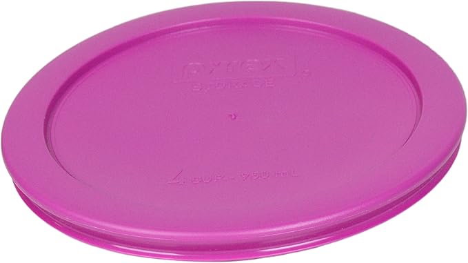 Pyrex 7201-PC Pink 4 Cup Plastic Food Storage Lid, Made in USA - 4 Pack