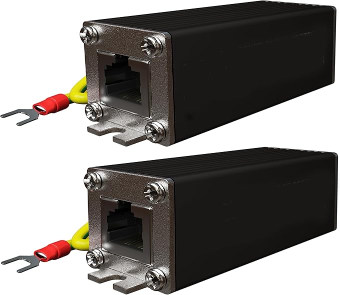 Tupavco Ethernet Surge Protector (2 Pack) 2.5 Gigabit PoE++ 150W