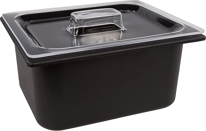Carlisle FoodService Products CM110103 Coldmaster Insulated Food Pan, 1/2 Size, 6 quart, Black