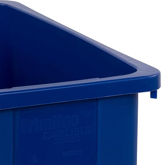 Carlisle FoodService Products TrimLine Rectangle RECYCLE Waste Container, 23 Gallons, Blue