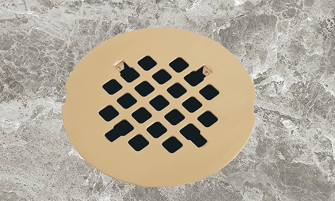 Artiwell 4-1/4” OD Snap-in Shower Drain Cover, Round Shower Drain Strainer Grid, Replacement Cover, Designed for Long-Lasting