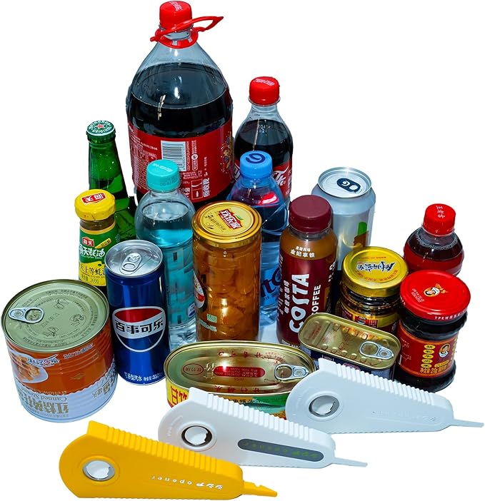 Multifunctional Opener,Bottle Opener,Jar Opener(lid DIA 0.79-2.95in),Can Opener for ring-pull can,with Magnet;A Good Helper for Women Children and the Elderly;Gift for Relatives and Friends;tloftl